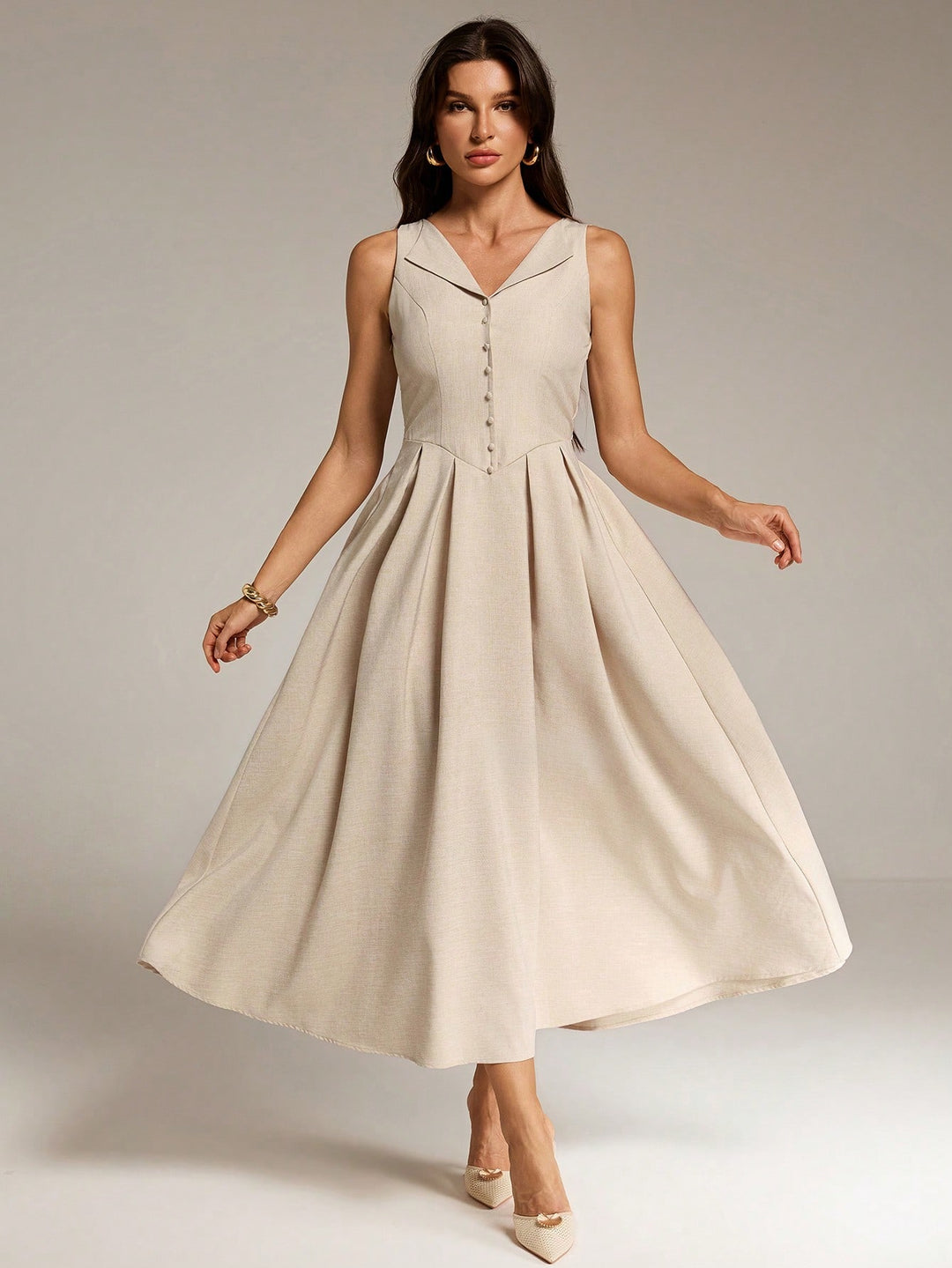 Rochie midi SHEIN, portocaliu
