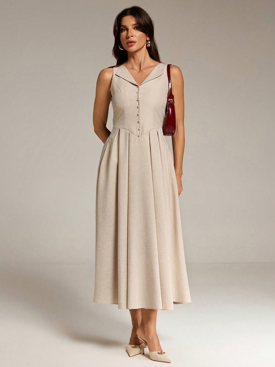 Rochie midi SHEIN, portocaliu