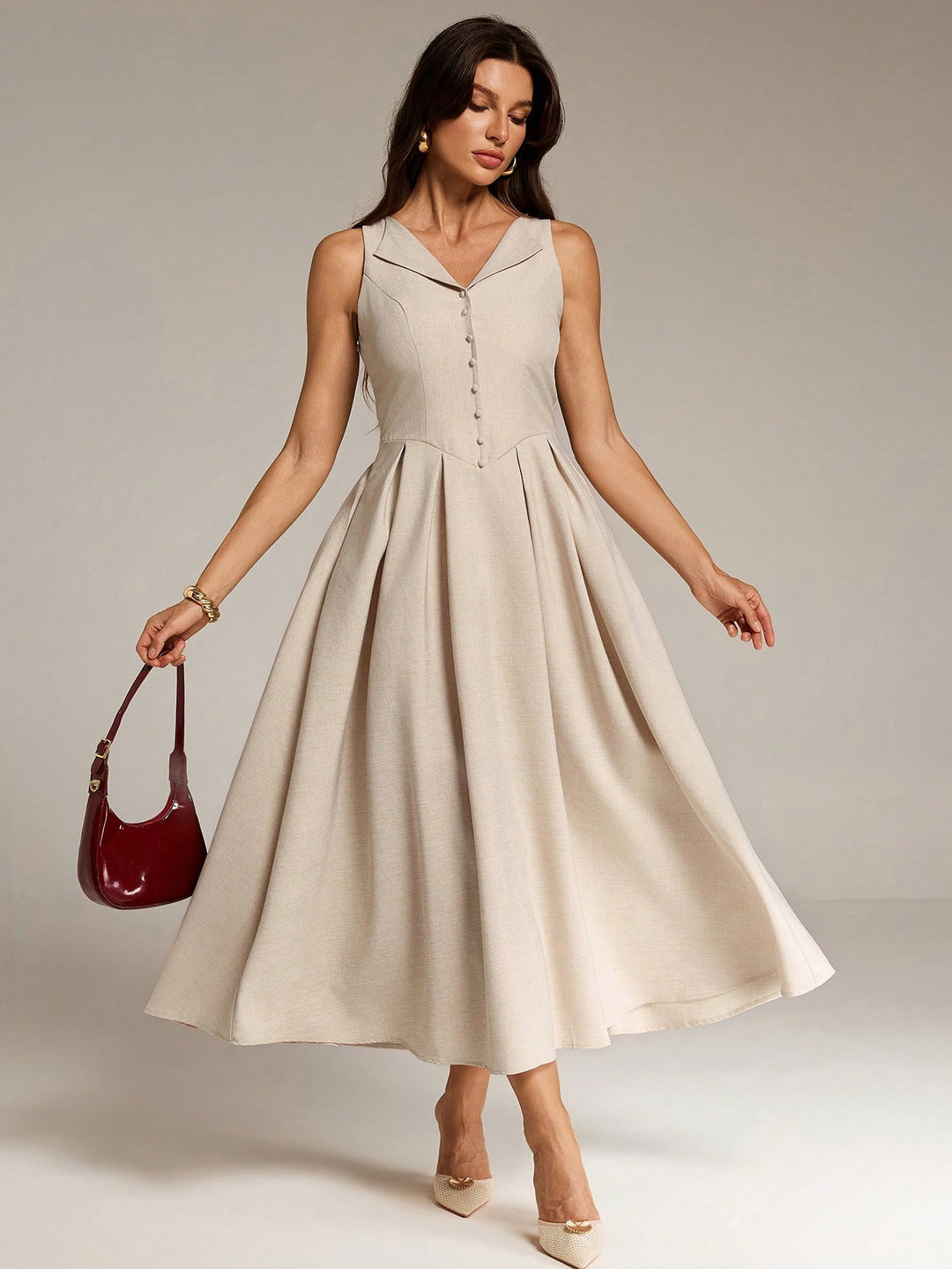Rochie midi SHEIN, portocaliu