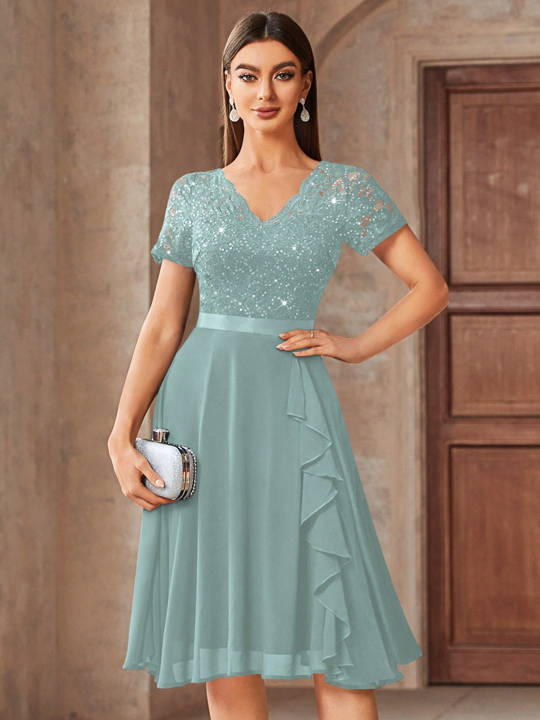 Rochie midi SHEIN, turcoaz