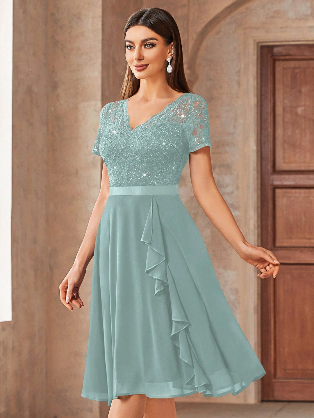 Rochie midi SHEIN, turcoaz