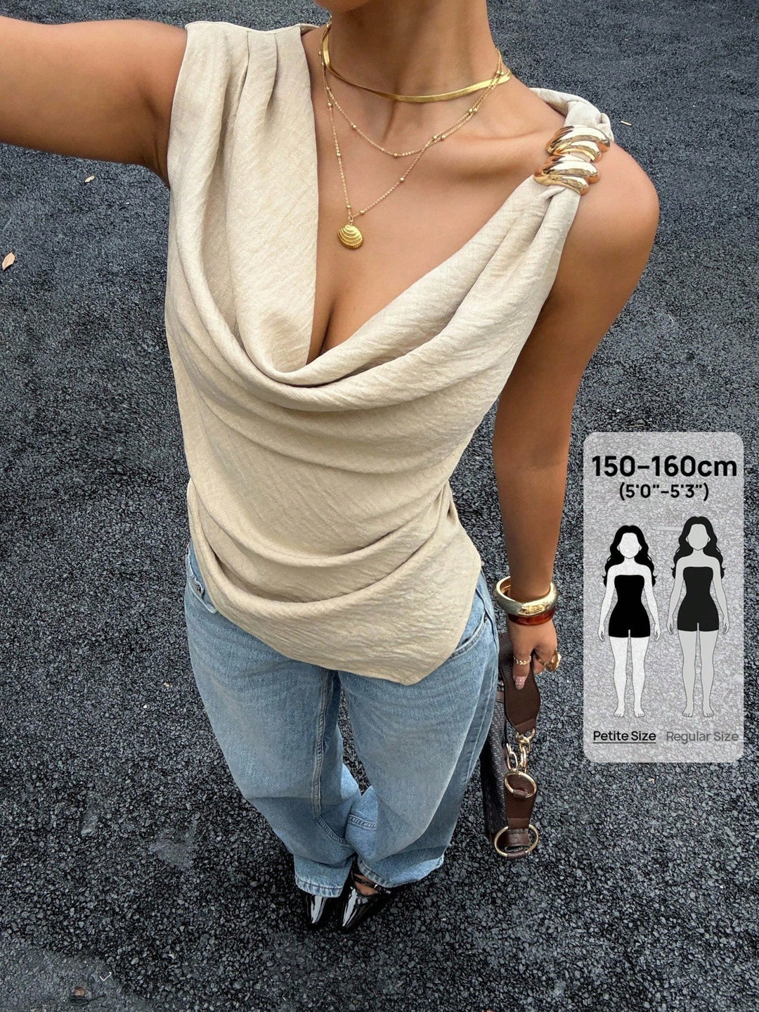 Top SHEIN, bej