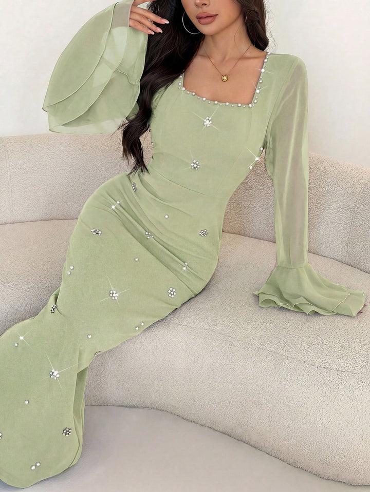 Rochie maxi SHEIN, verde