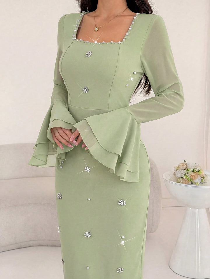 Rochie maxi SHEIN, verde