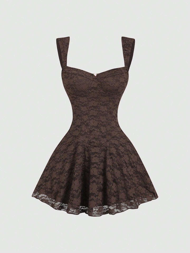 Rochie scurtă SHEIN, maro