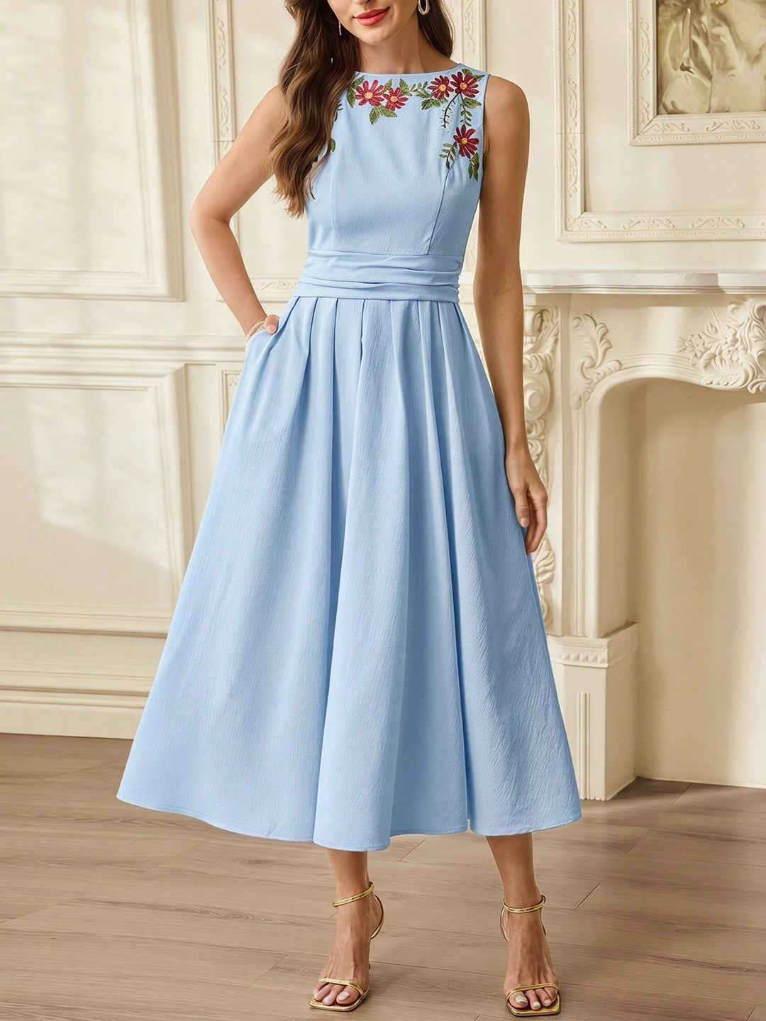 Rochie maxi SHEIN, albastru