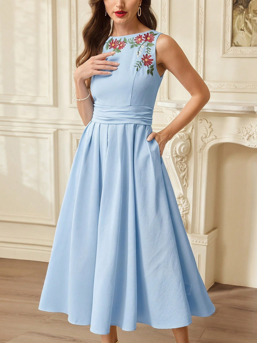 Rochie maxi SHEIN, albastru
