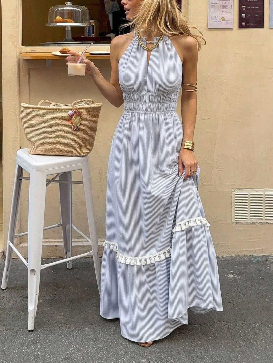Rochie maxi SHEIN, albastru