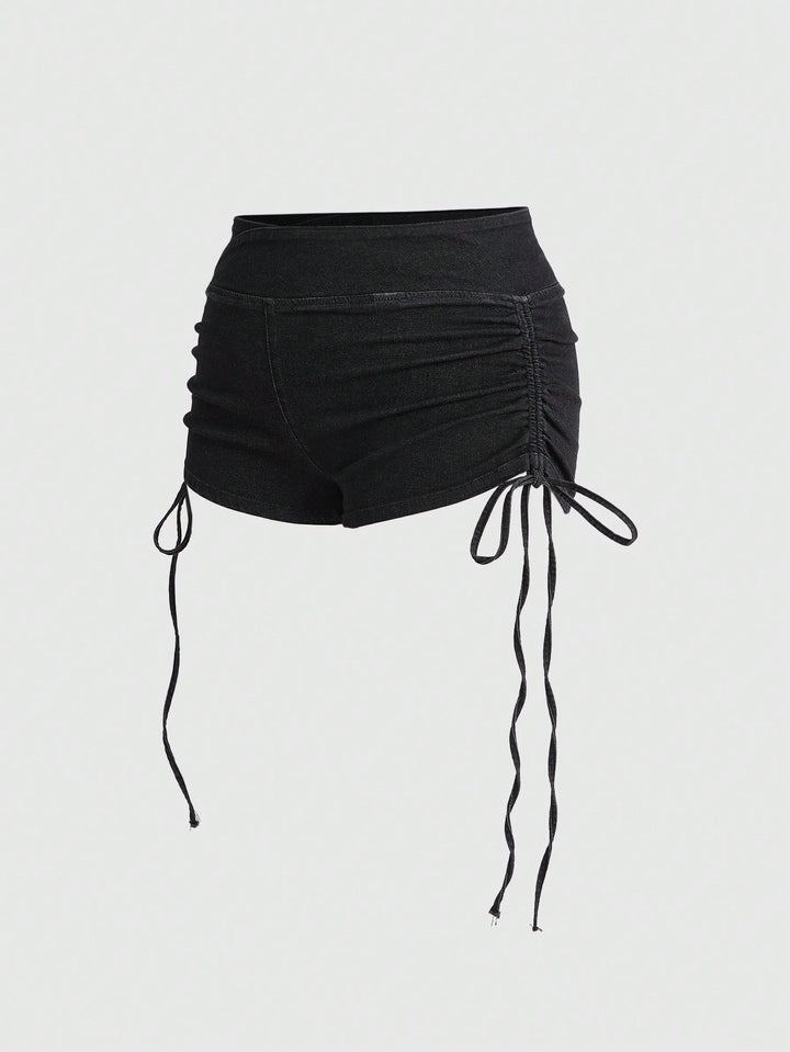 Pantaloni scurți SHEIN, negru