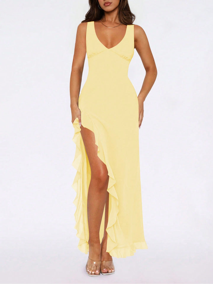 Rochie maxi SHEIN, galben