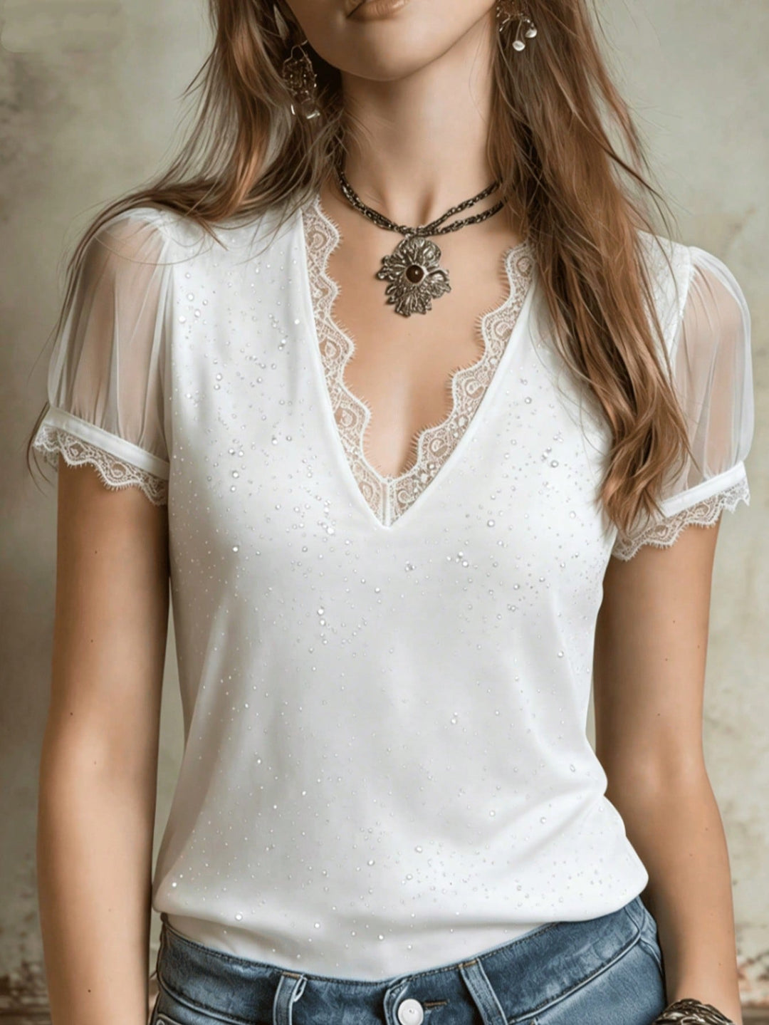 Top SHEIN, alb