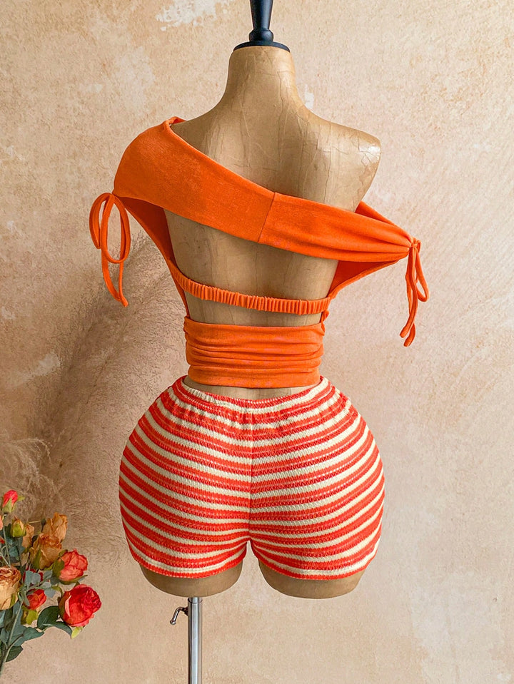Top SHEIN, portocaliu