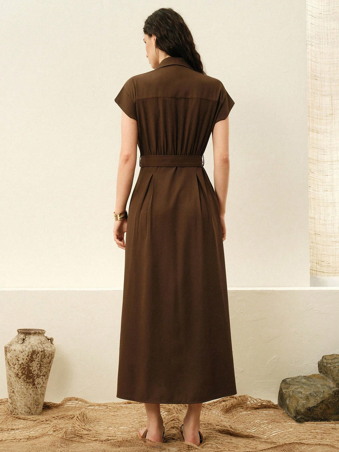 Rochie maxi SHEIN, maro