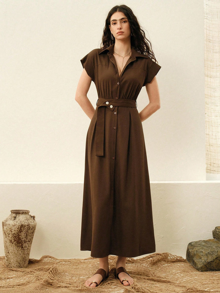Rochie maxi SHEIN, maro