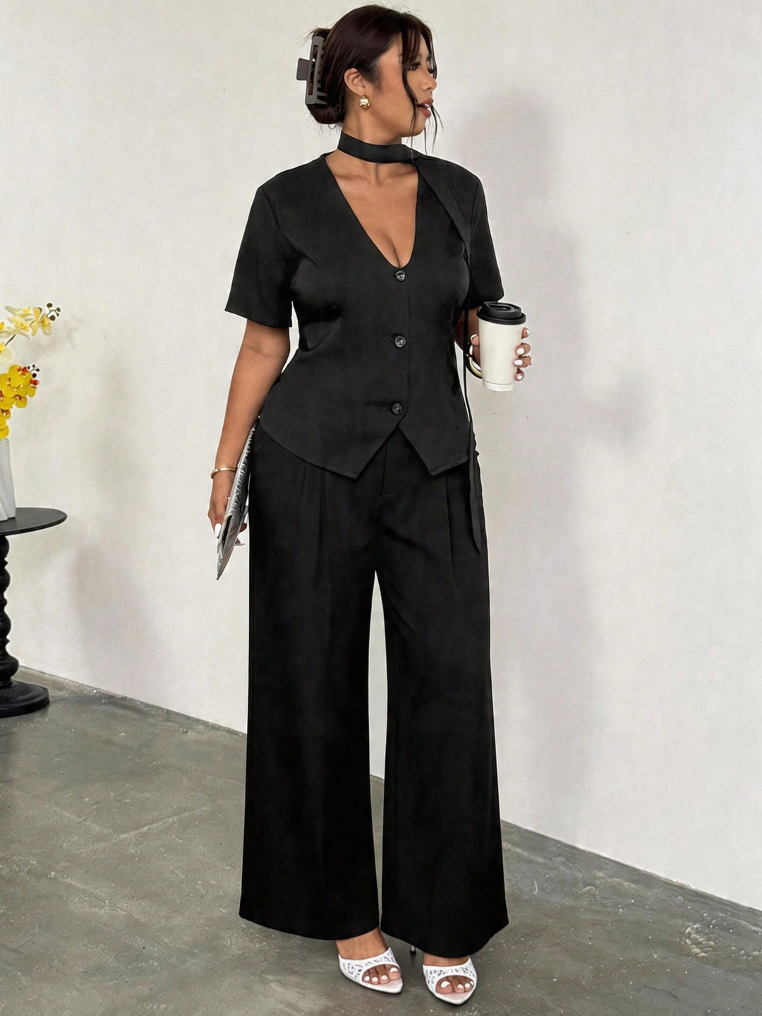 Sacou SHEIN, negru