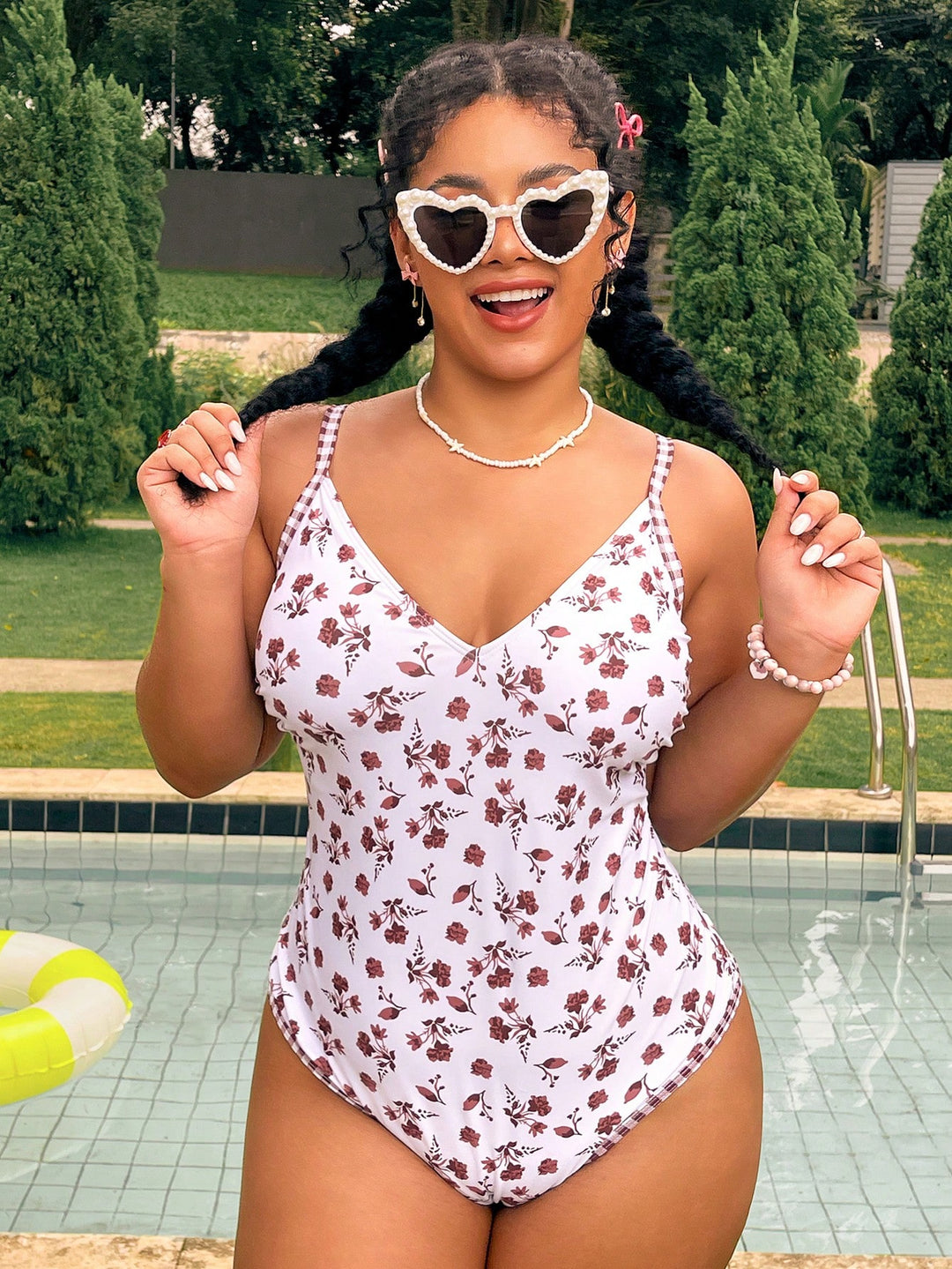 Costum de baie SHEIN, mix culori