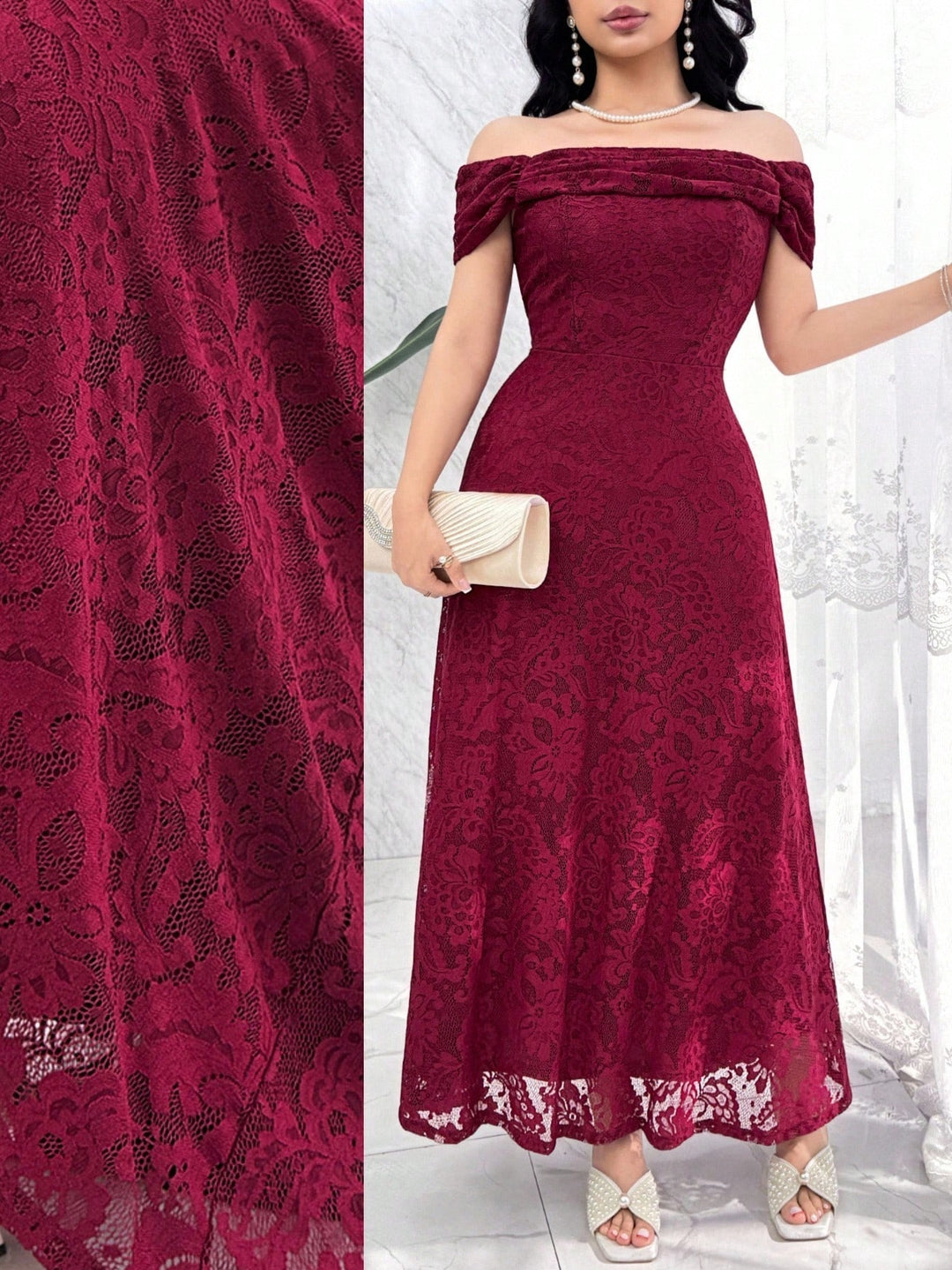 Rochie maxi SHEIN, vișiniu