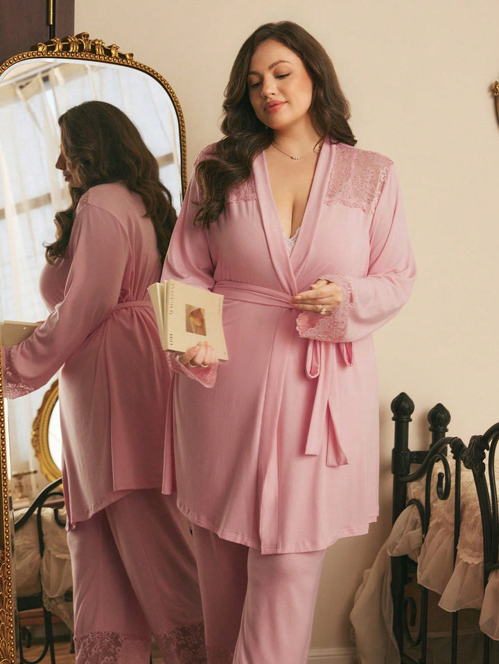 Set pijamale SHEIN, roz