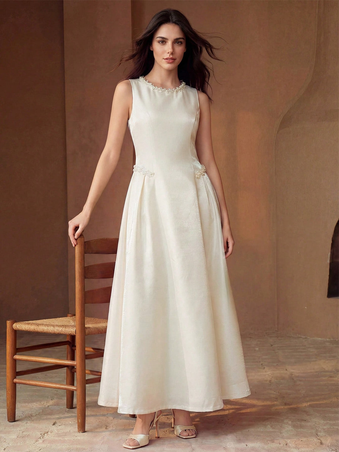Rochie maxi SHEIN, portocaliu