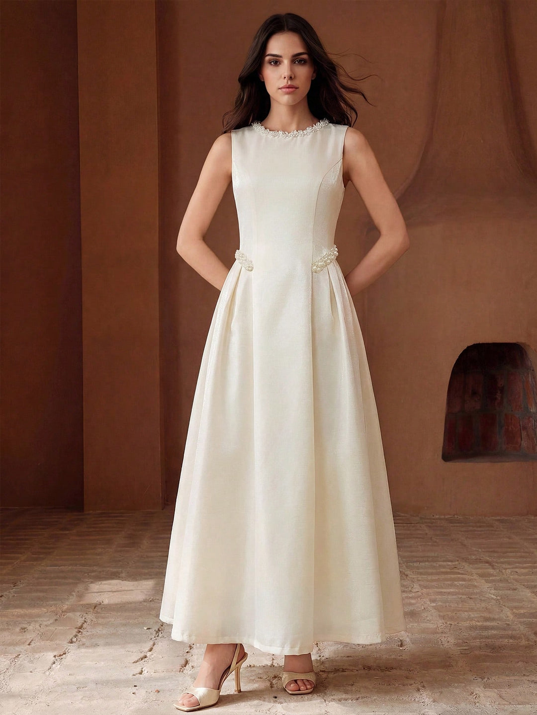 Rochie maxi SHEIN, portocaliu