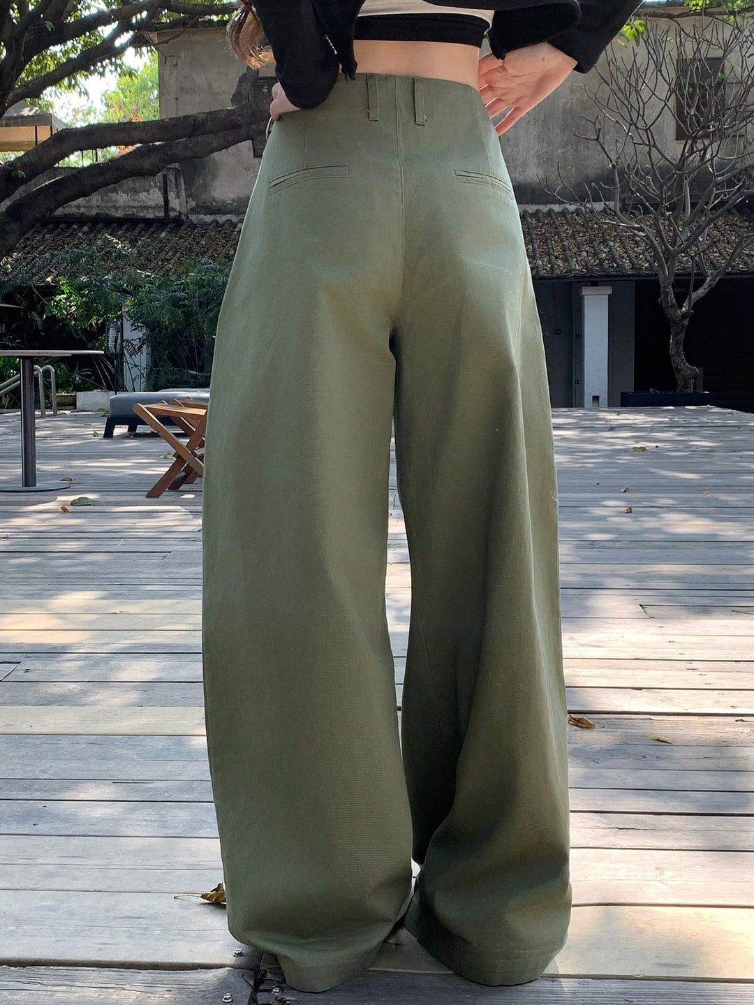 Pantaloni SHEIN, kaki