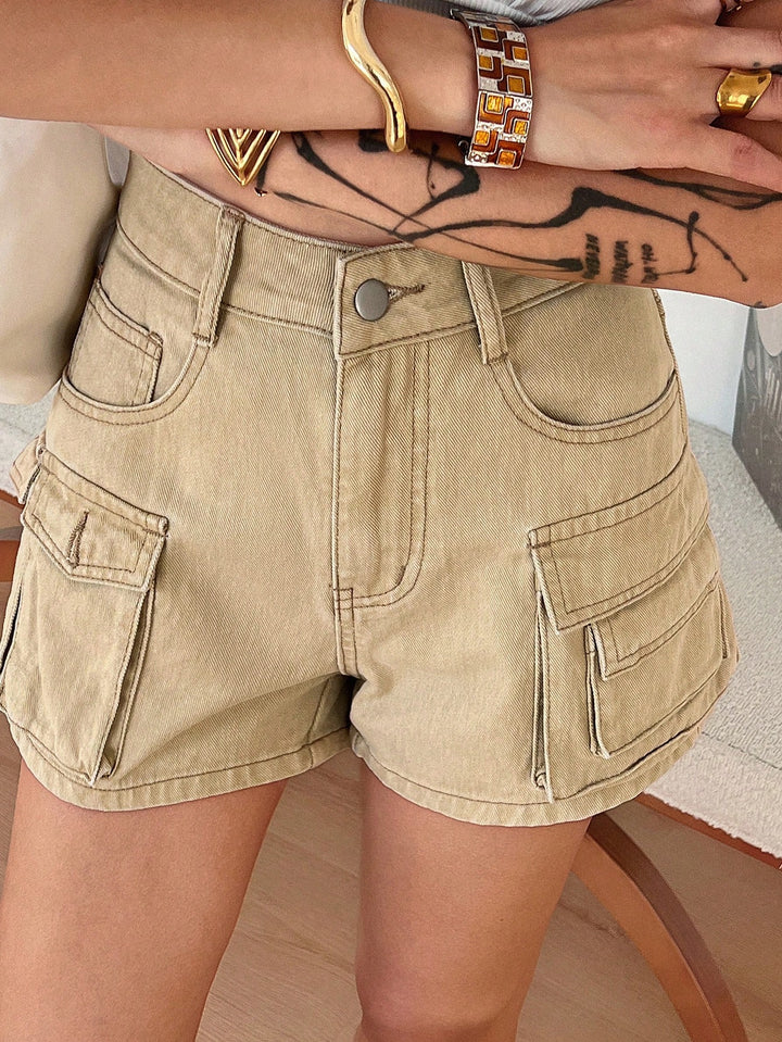 Pantaloni scurți SHEIN, kaki