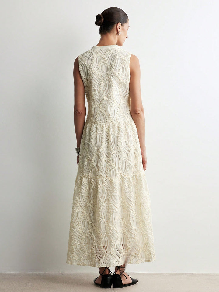 Rochie maxi SHEIN, crem