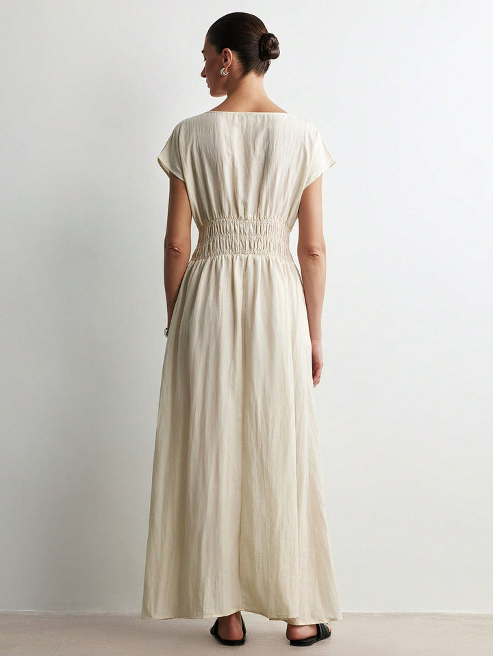 Rochie maxi SHEIN, bej