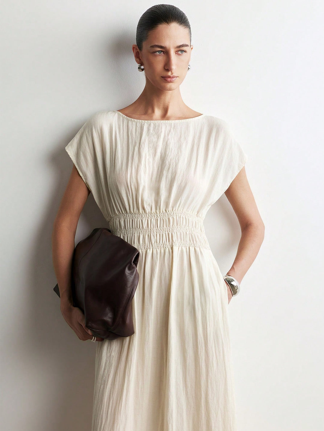 Rochie maxi SHEIN, bej