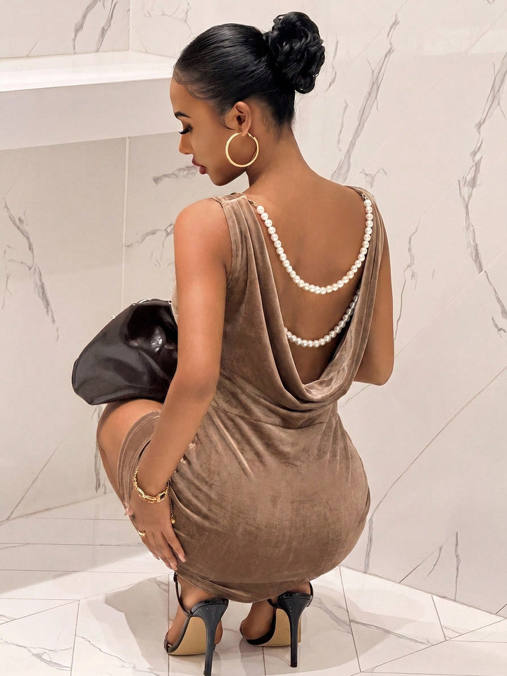 Rochie mini SHEIN, maro