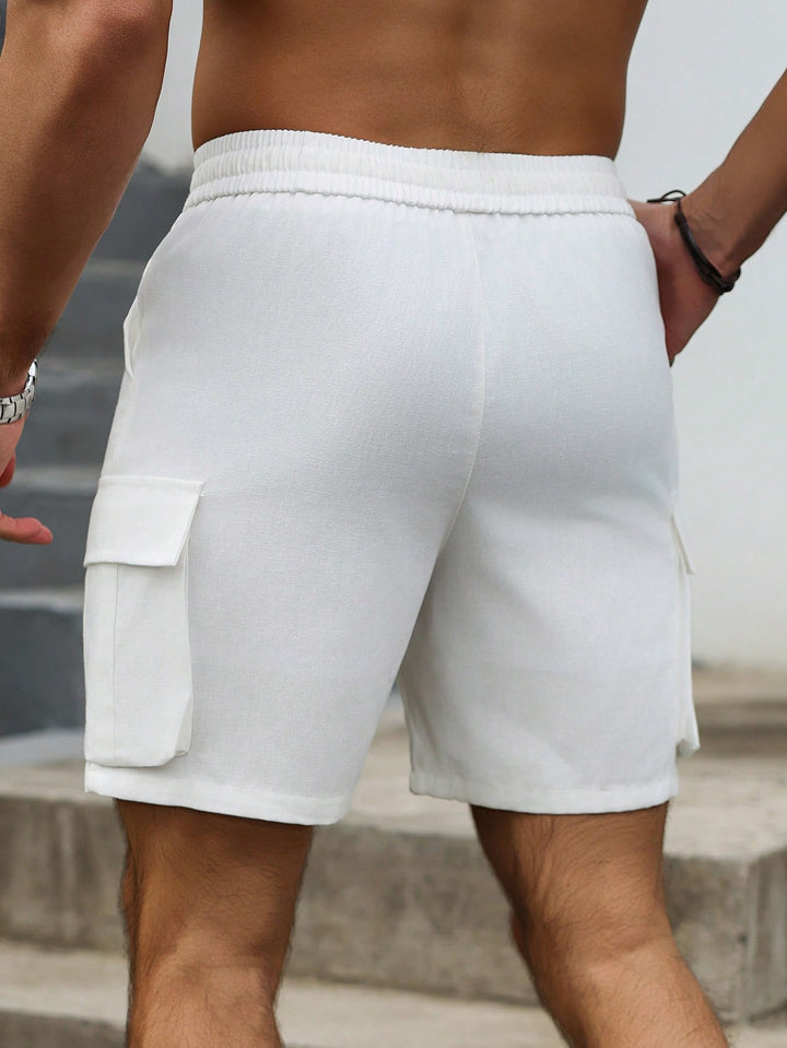 Pantaloni scurți SHEIN, alb