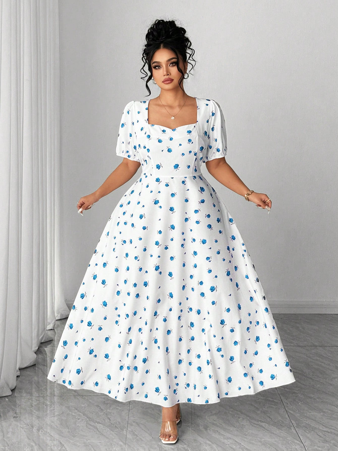 Rochie maxi SHEIN, alb