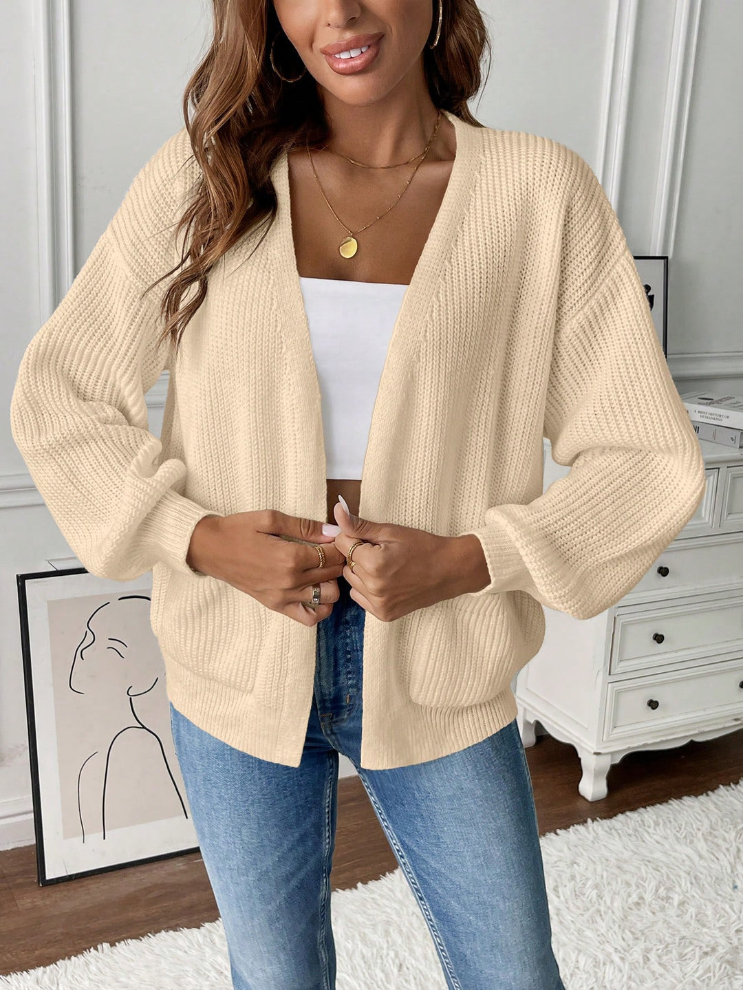 Cardigan SHEIN, bej