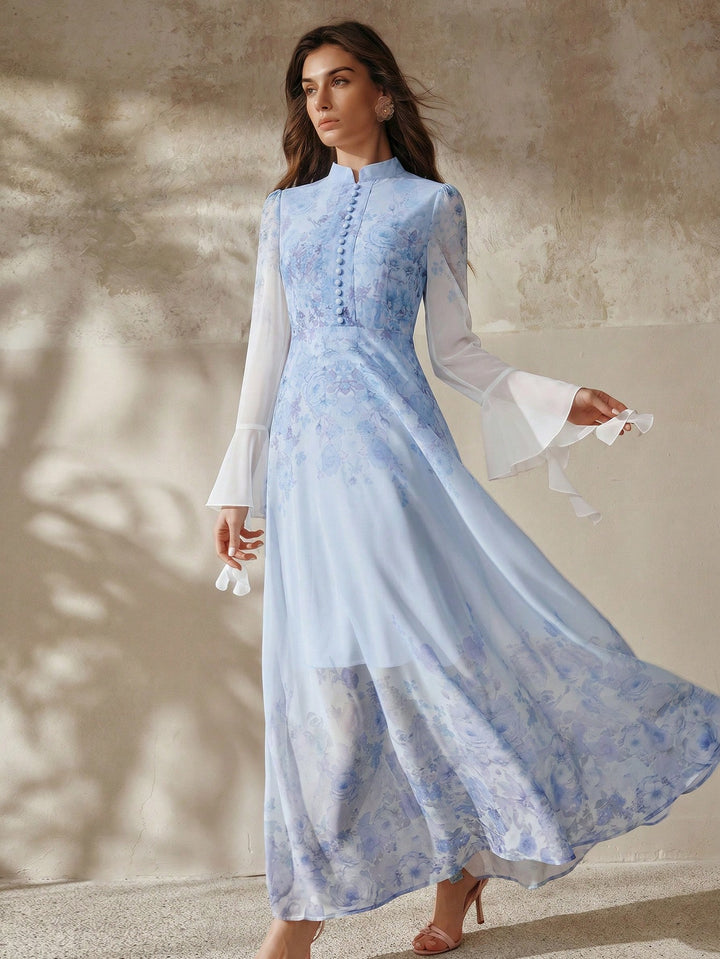 Rochie maxi SHEIN, albastru
