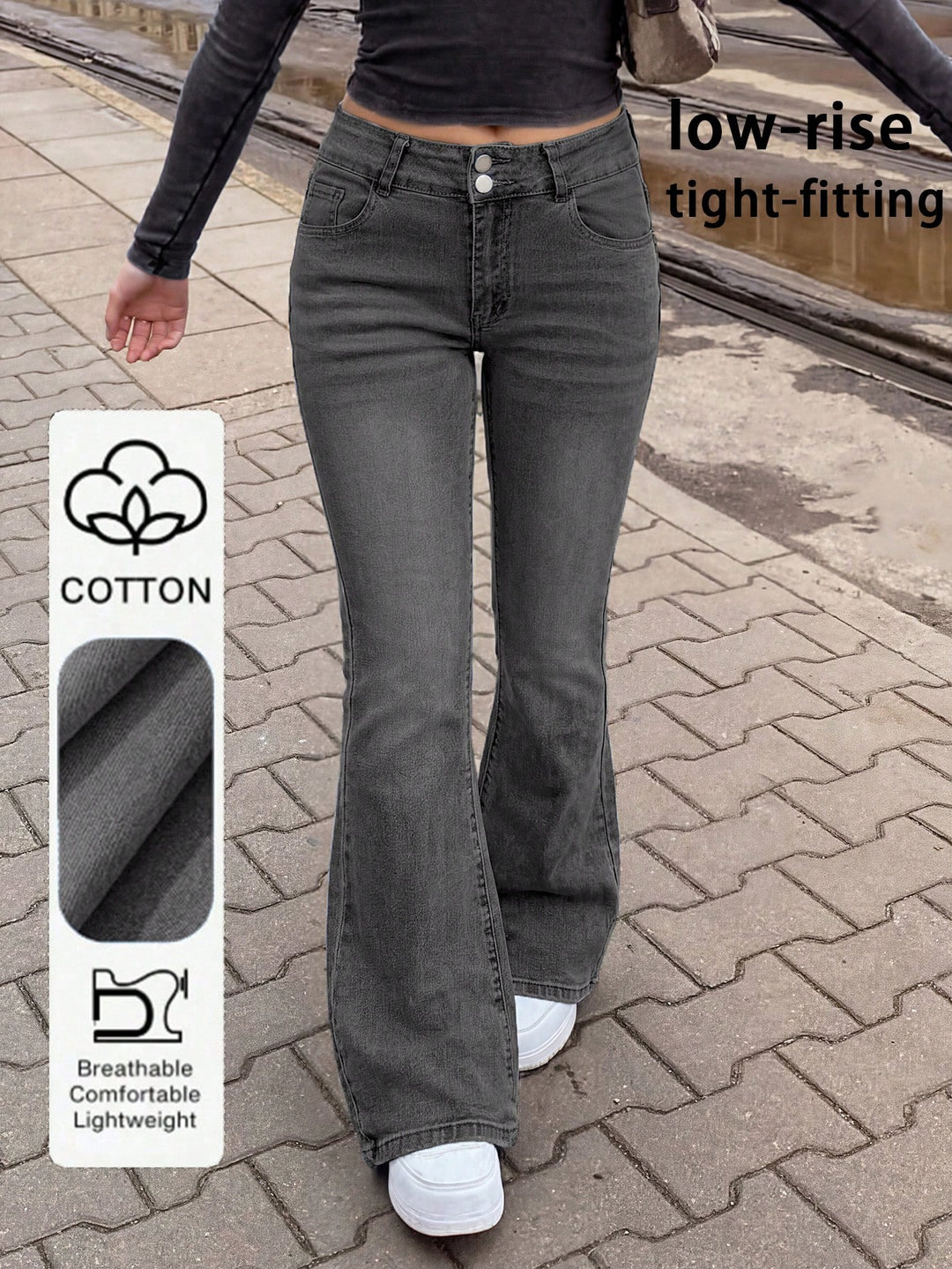 Jeans SHEIN, gri
