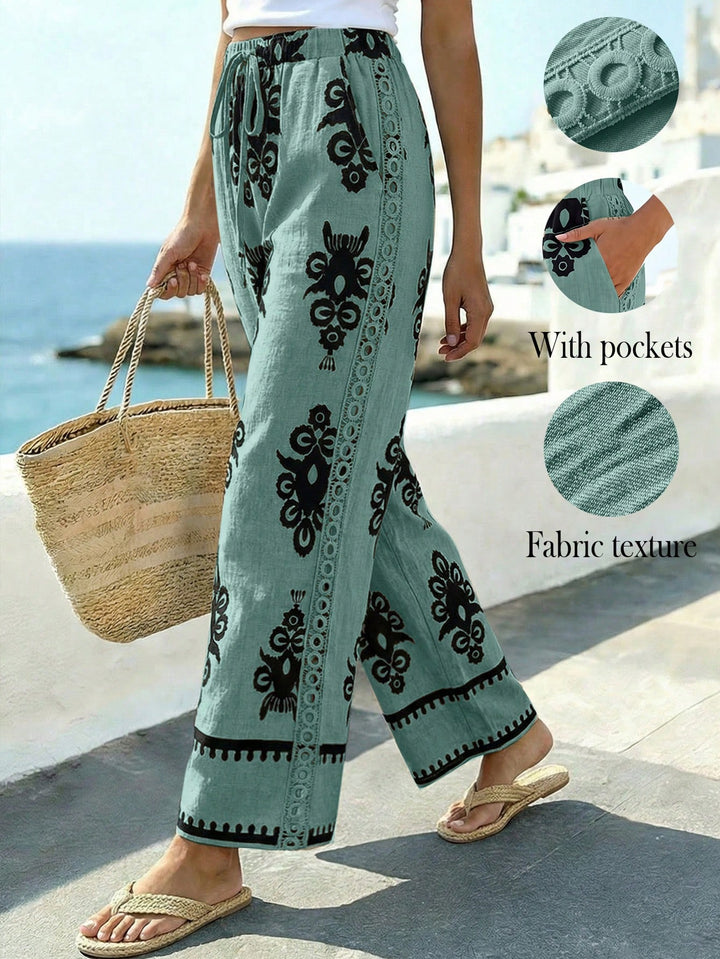 Pantaloni SHEIN, turcoaz
