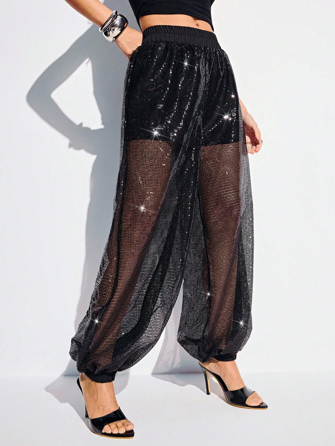 Pantaloni SHEIN, negru