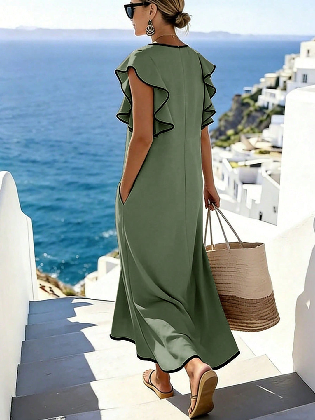 Rochie scurtă SHEIN, verde