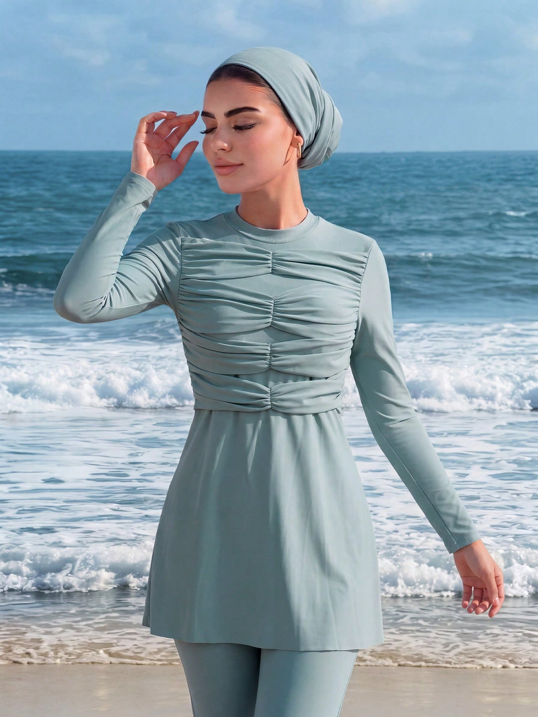 Costum de baie SHEIN, verde