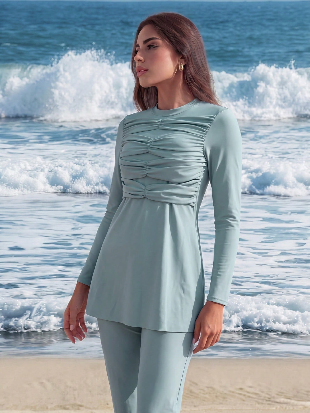 Costum de baie SHEIN, verde