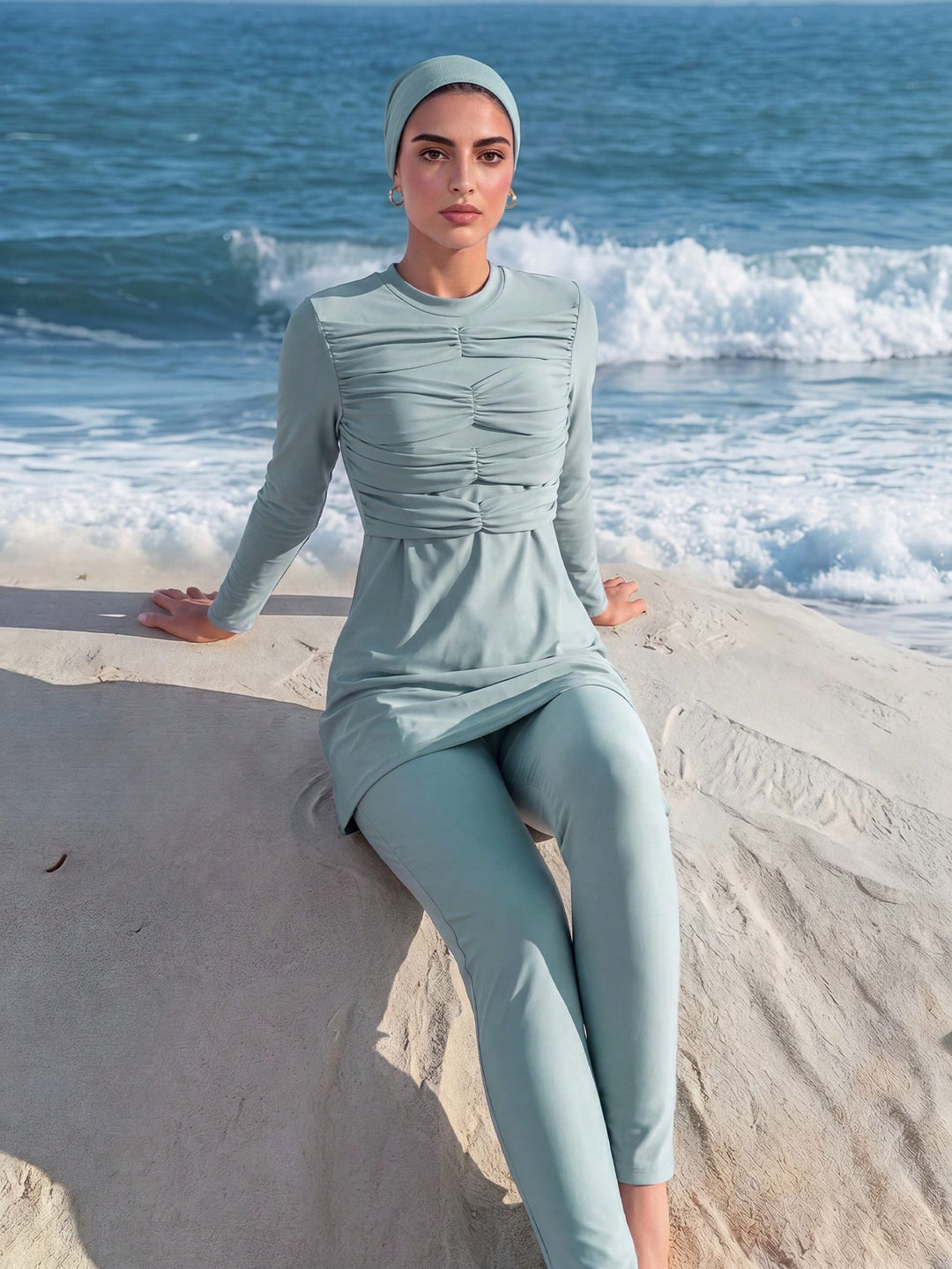Costum de baie SHEIN, verde