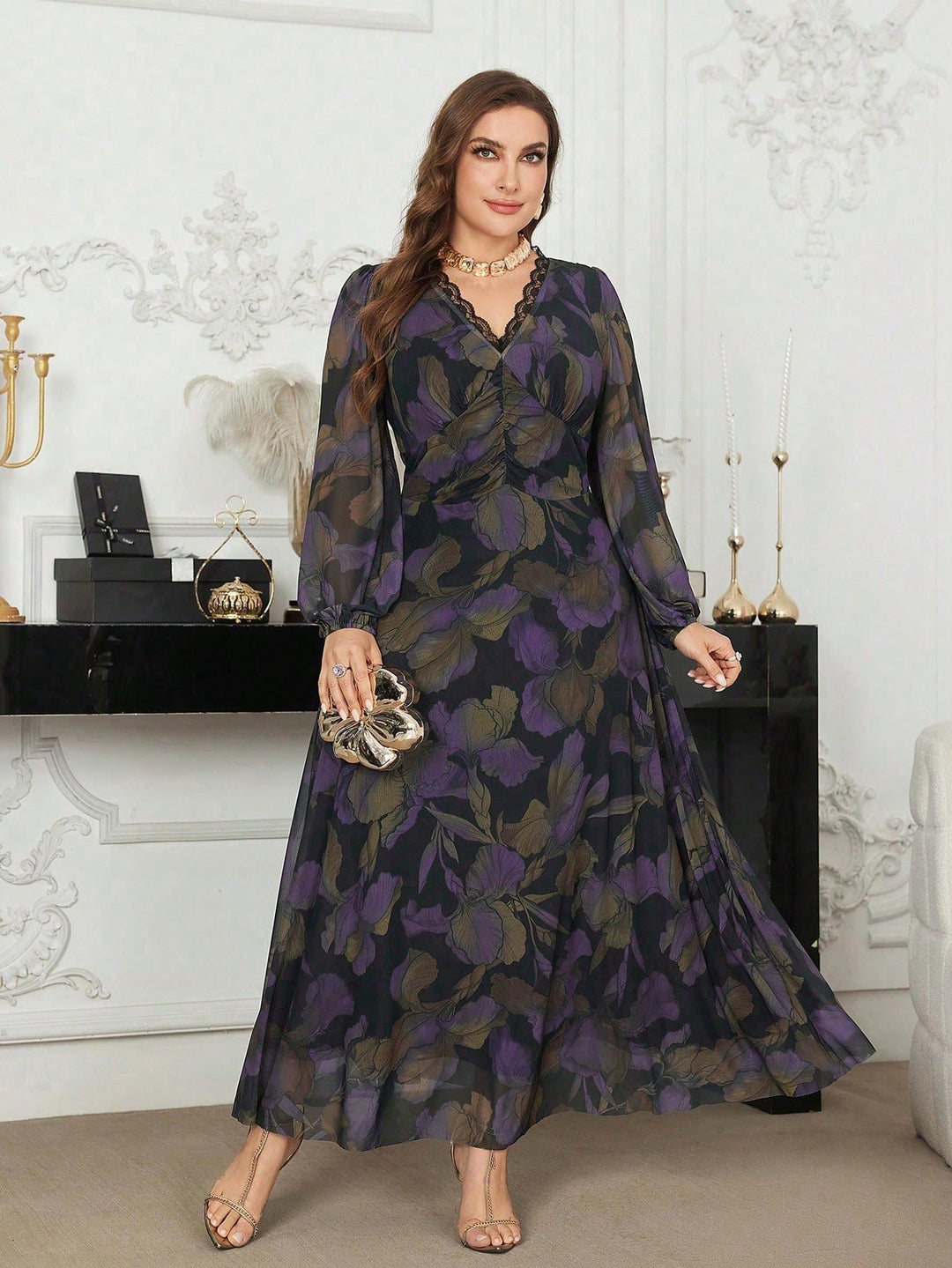 Rochie maxi SHEIN, mix culori