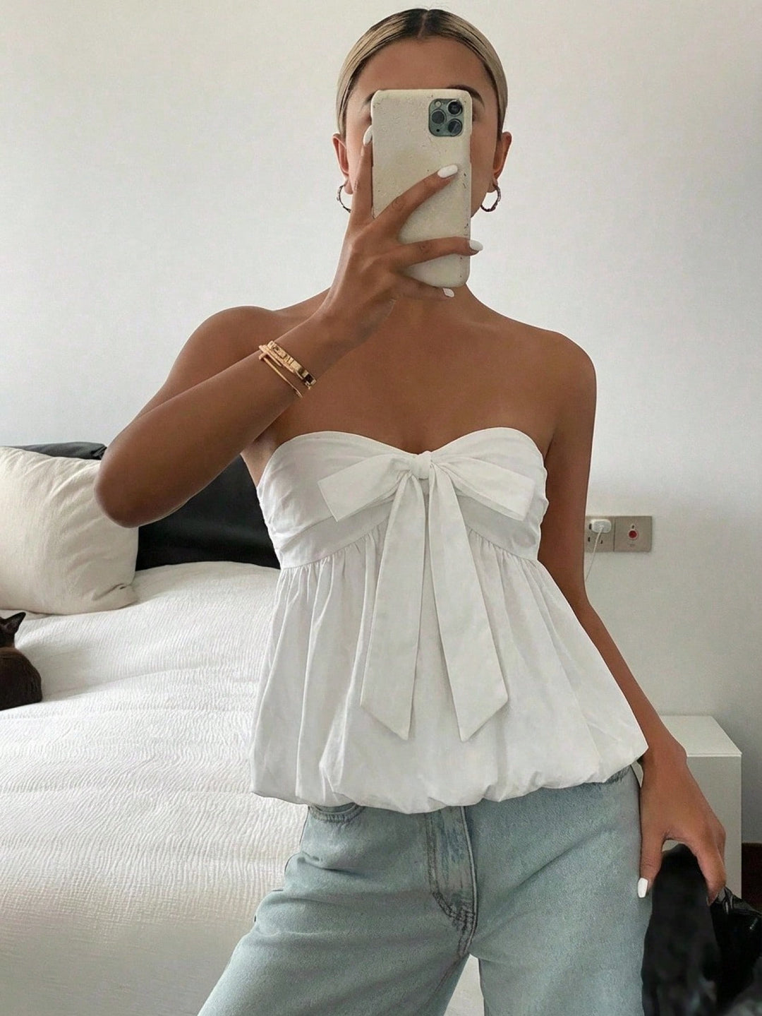Top SHEIN, alb