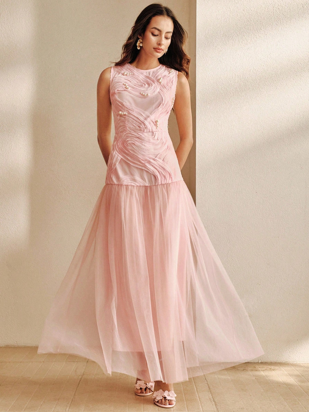 Rochie maxi SHEIN, roz