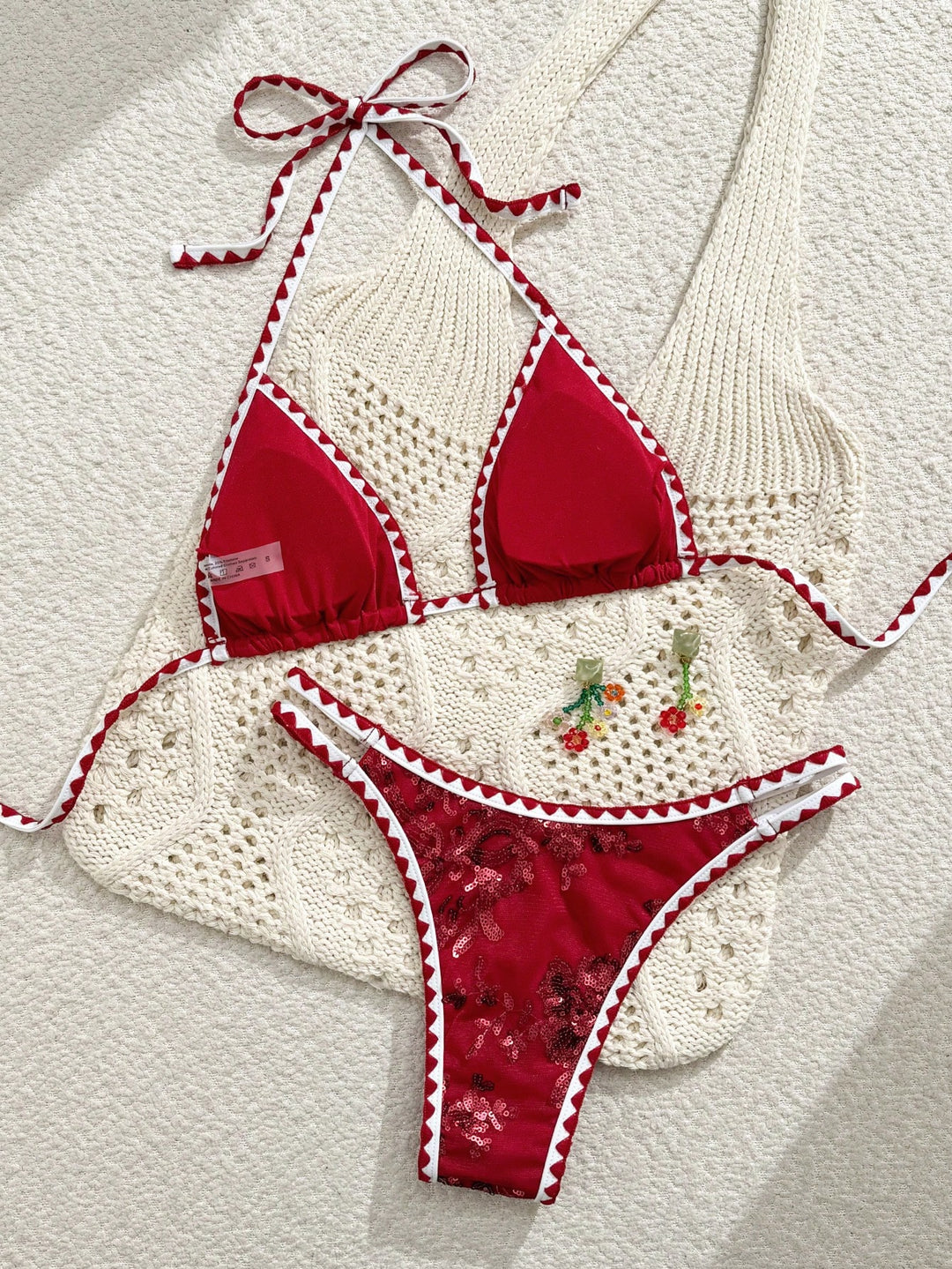 Set bikini SHEIN, roșu