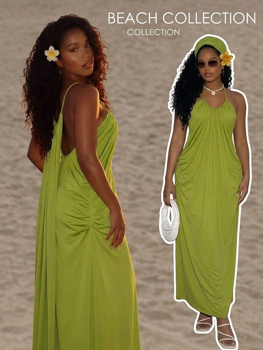 Rochie maxi SHEIN, verde