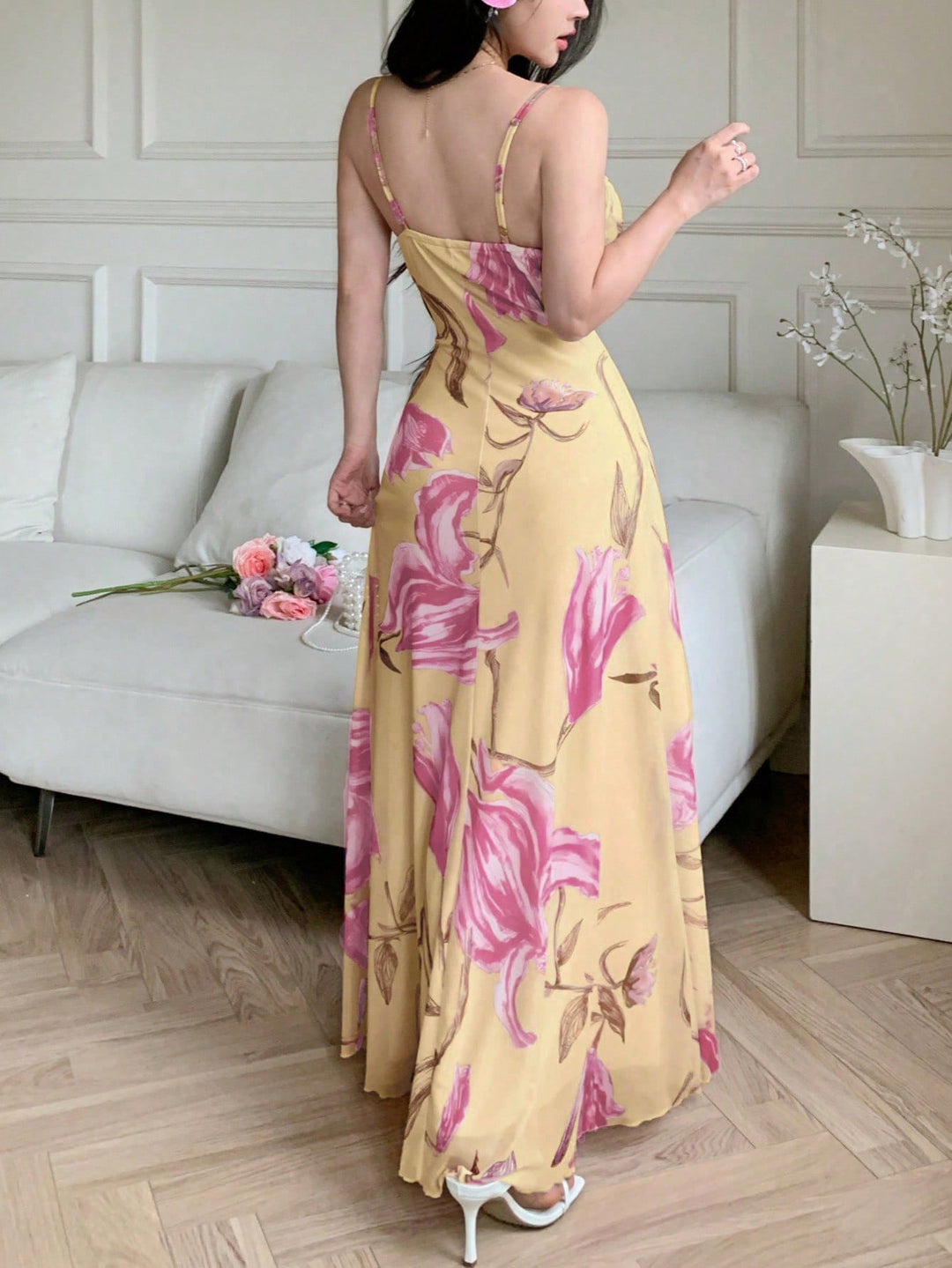 Rochie maxi SHEIN, galben