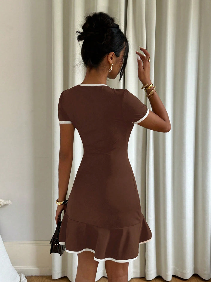 Rochie mini SHEIN, maro