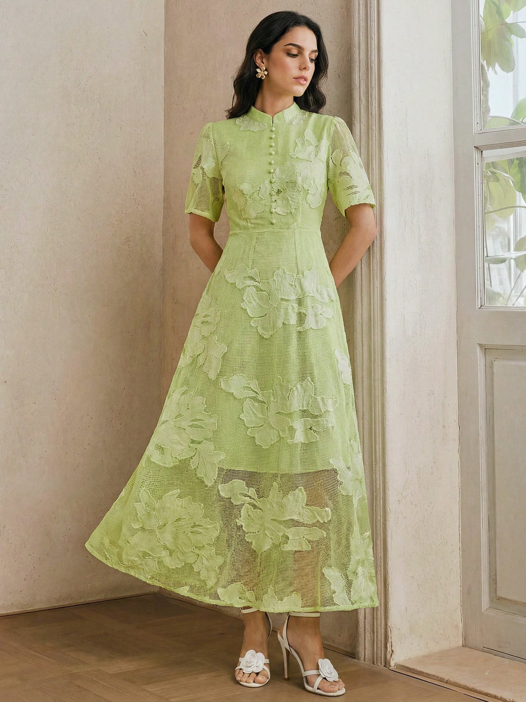 Rochie maxi SHEIN, verde