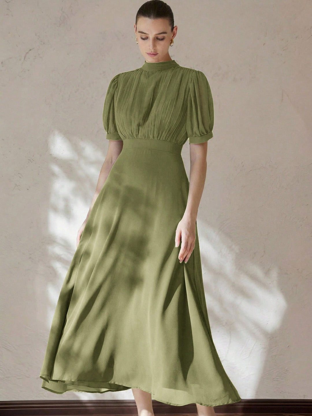 Rochie maxi SHEIN, kaki